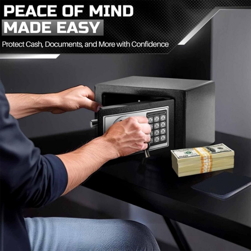 Home Security Key Box - Digital Electronic Safe Box with Keypad