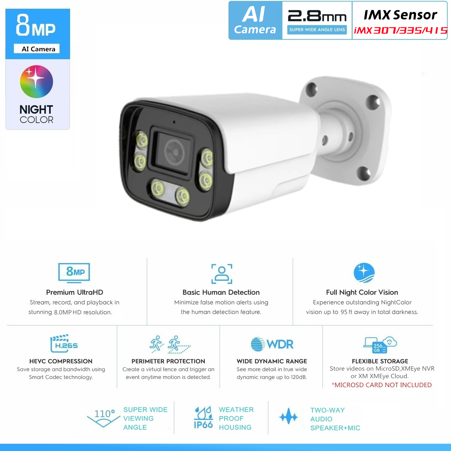 Home Security Ai - 8MP 6MP 3MP AI IP Bullet