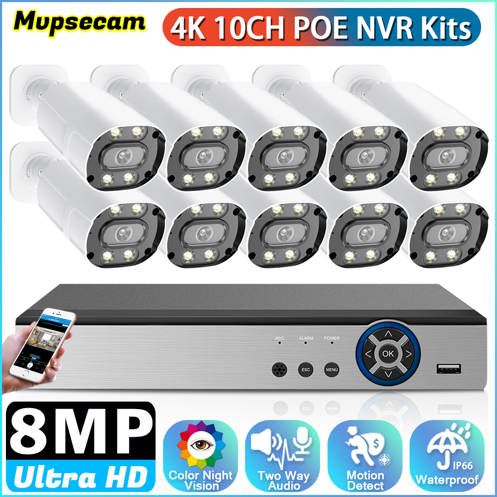 Nvr Kit 8 Channel - 8MP Color Night Vision CCTV Video