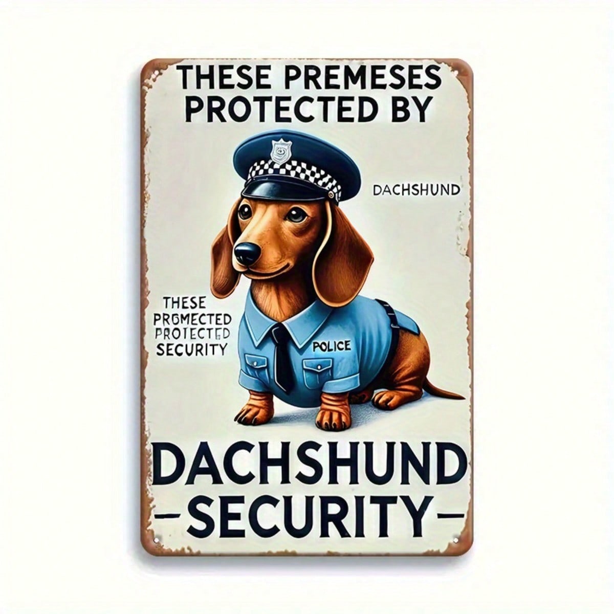 Home Yard Security - 1PC Tin Sign Dachshund Security -