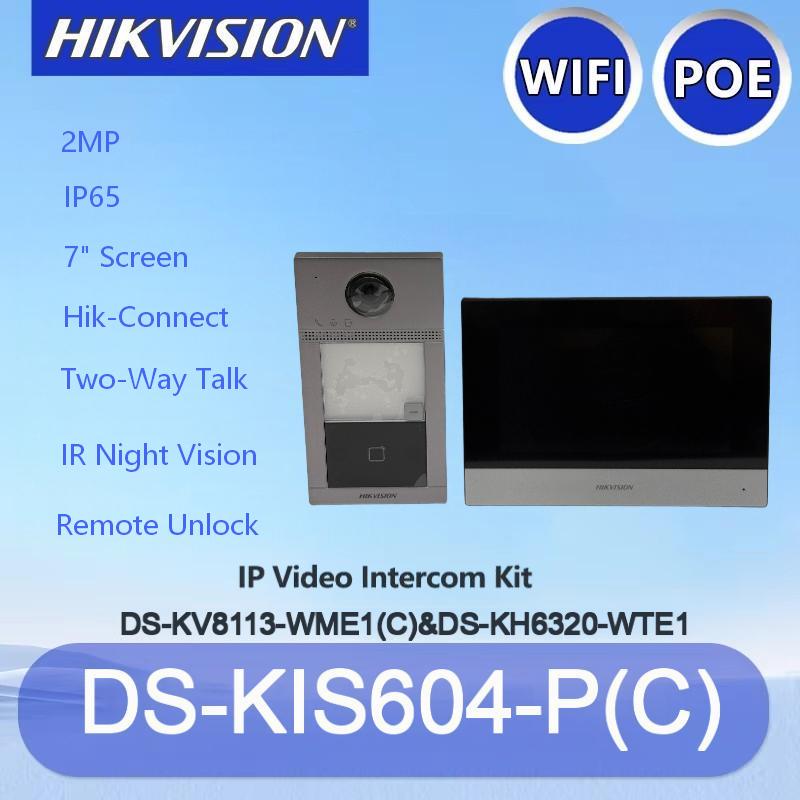 Home Security System Hikvision - Hikvision DS-KIS604-P(C) Video Intercom Doorbell Audio