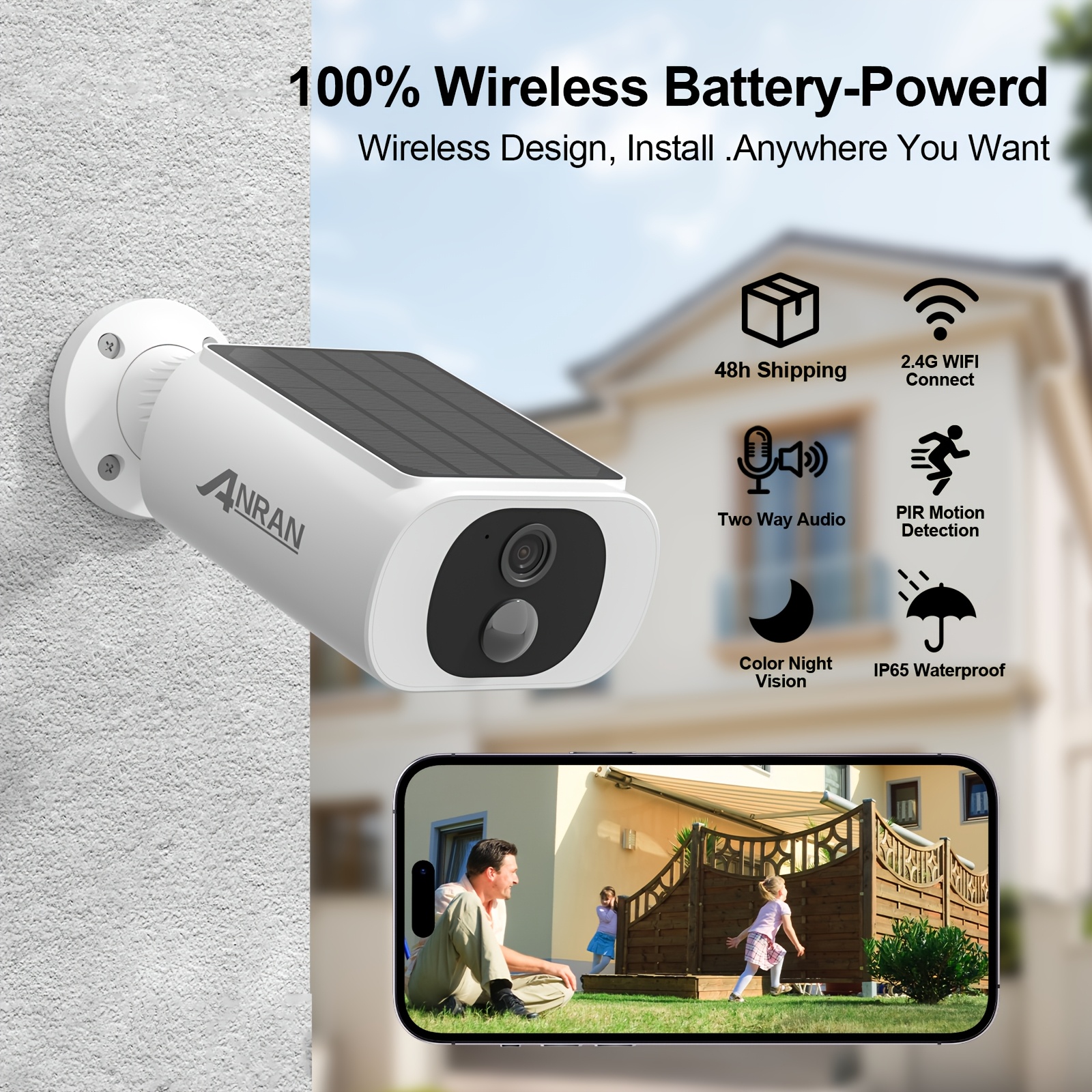 Camera Solar Wireless - 3MP Solar Security Camera, Wireless Outdoor