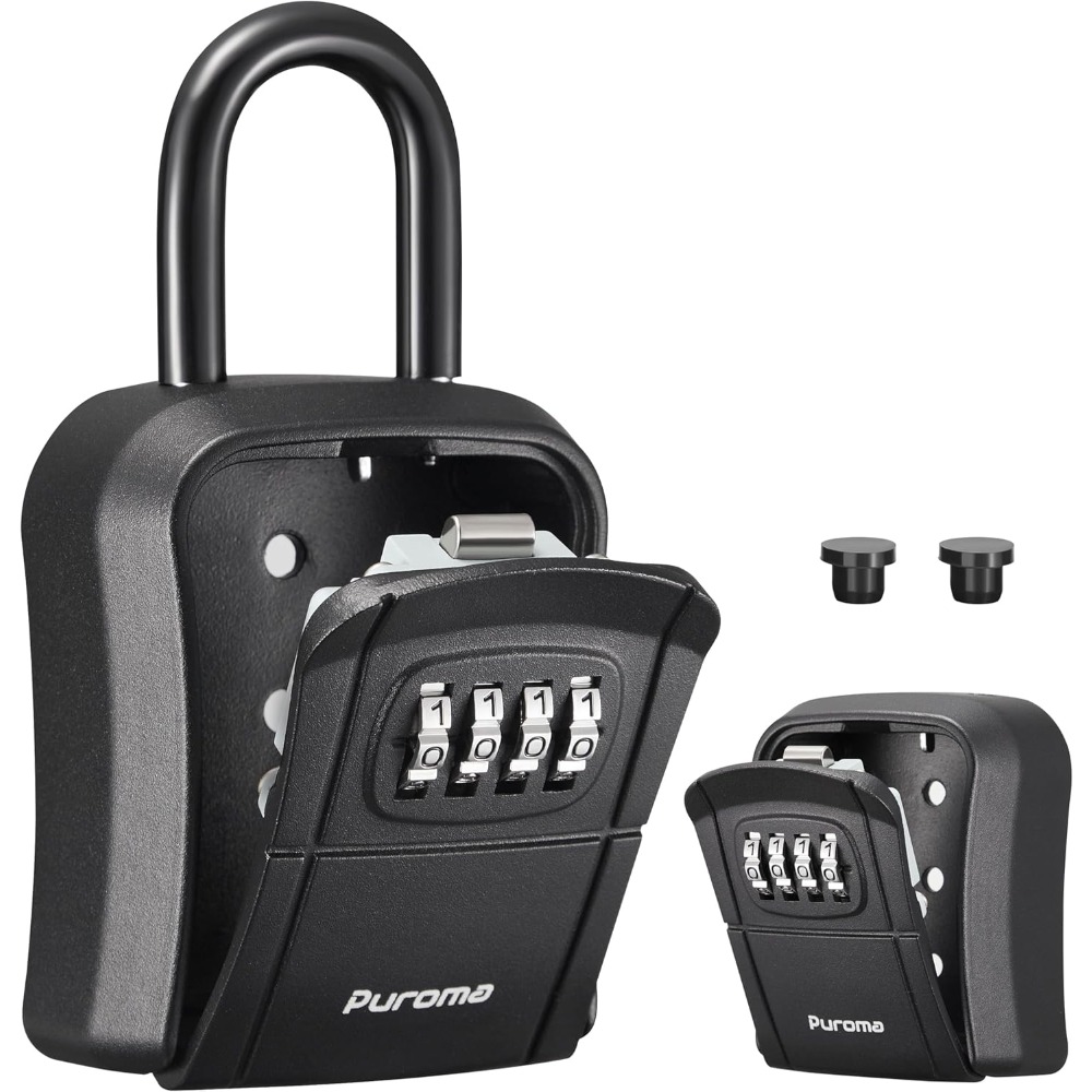 Home Security Key Box - Key Lock Box, Portable Combination Lockbox