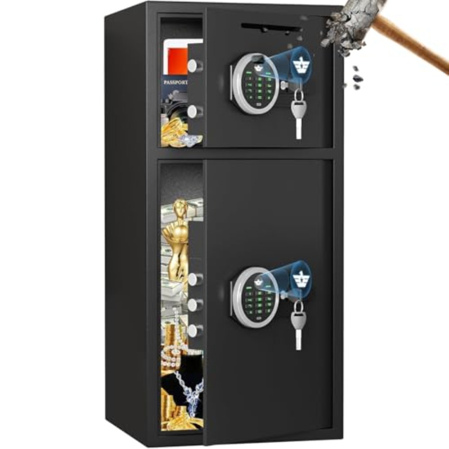 Home Security Key Box - Home safe for money and valuables:
