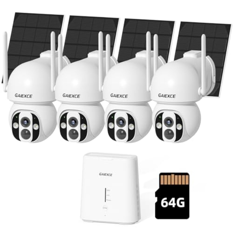 Home Security Cameras No Subscription - Outdoor wireless solar security camera system