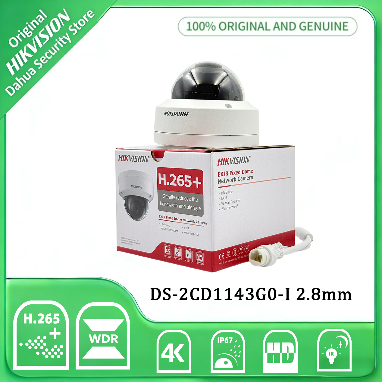 Home Security System Hikvision - Hikvision DS-2CD1143G0-I 2.8mm 4MP IP Camera