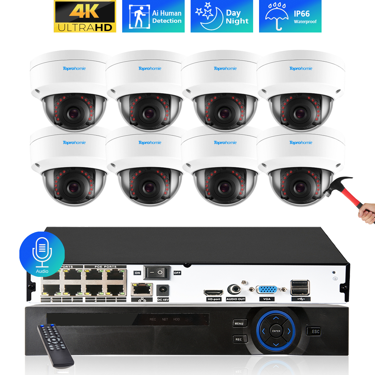 Nvr Kit 8 Channel - 8CH 4K NVR Kit H.265 CCTV