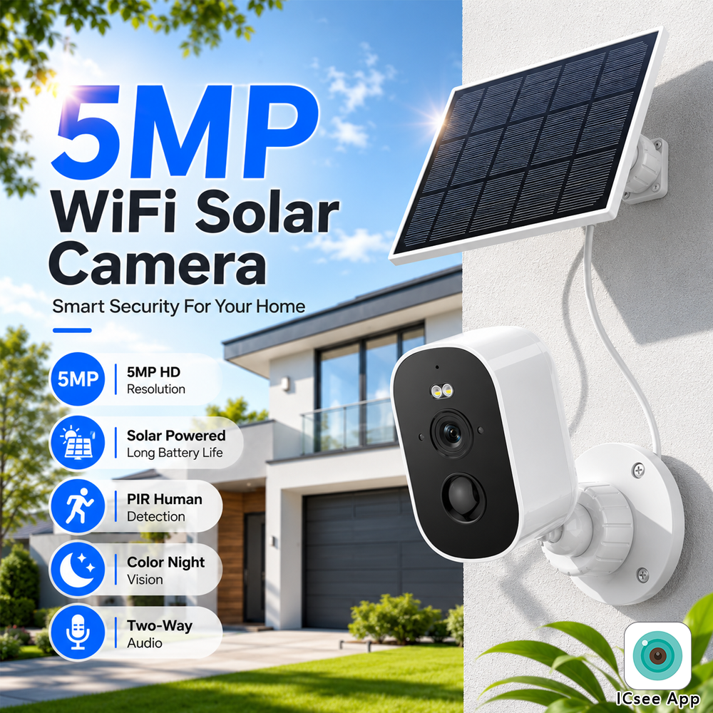 5MP WiFi Solar Security Camera – Home Yard Security Bewertung und Preis