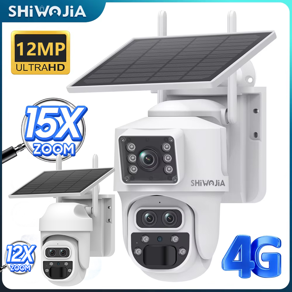 SHIWOJIA 12MP 6K 15X Zoom Sola – Camera Solar Wireless Bewertung und Preis