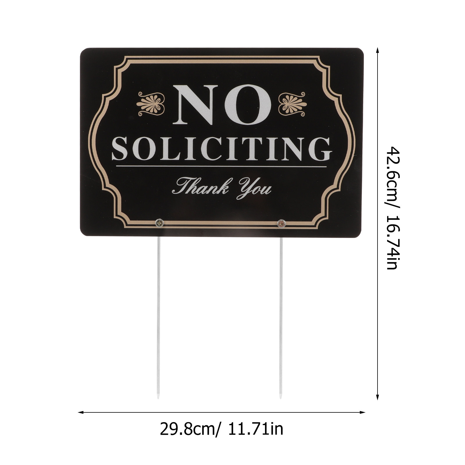 No Soliciting Sign Yard Stake  – Home Yard Security Bewertung und Preis