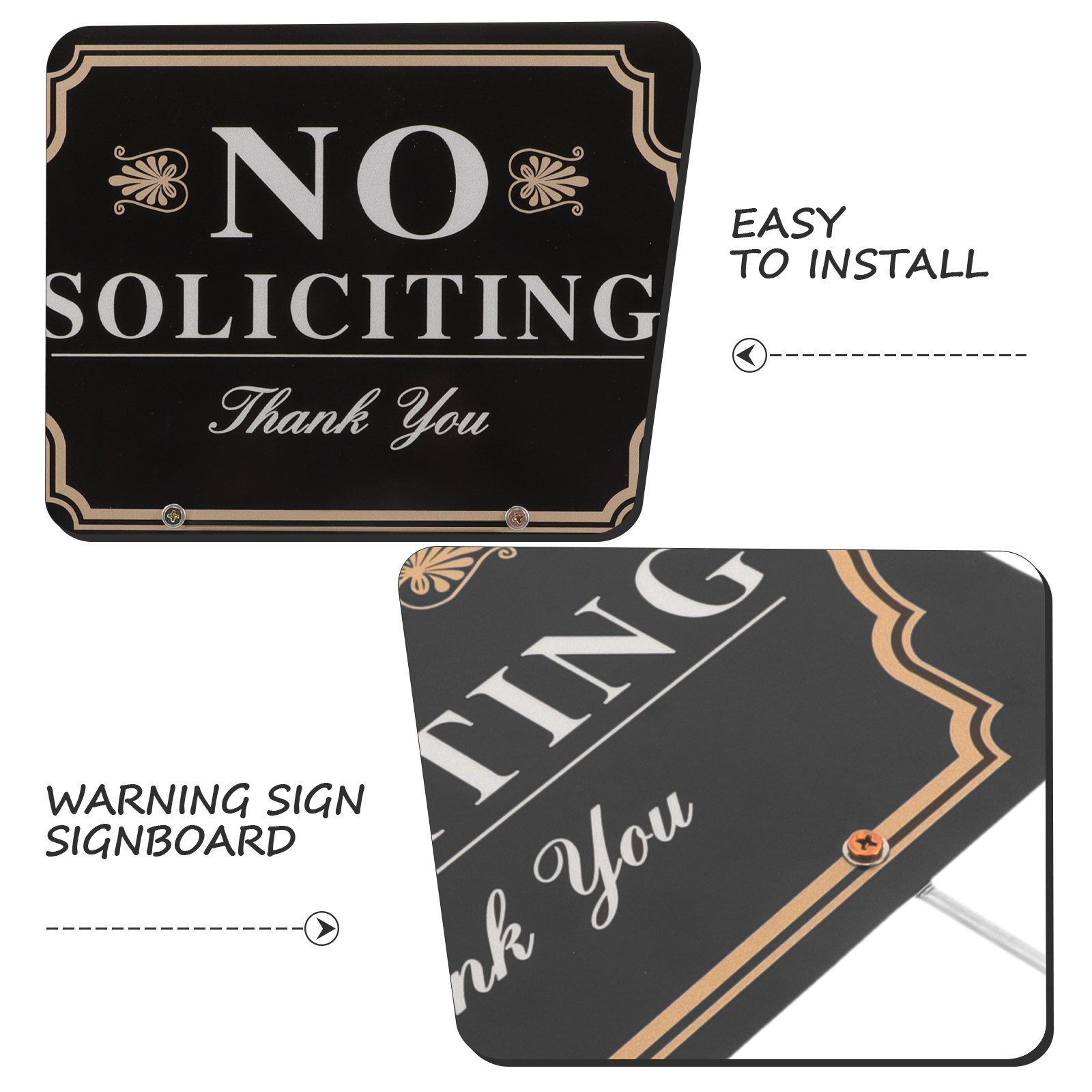 No Soliciting Sign Yard Stake  – Home Yard Security Bewertung und Preis