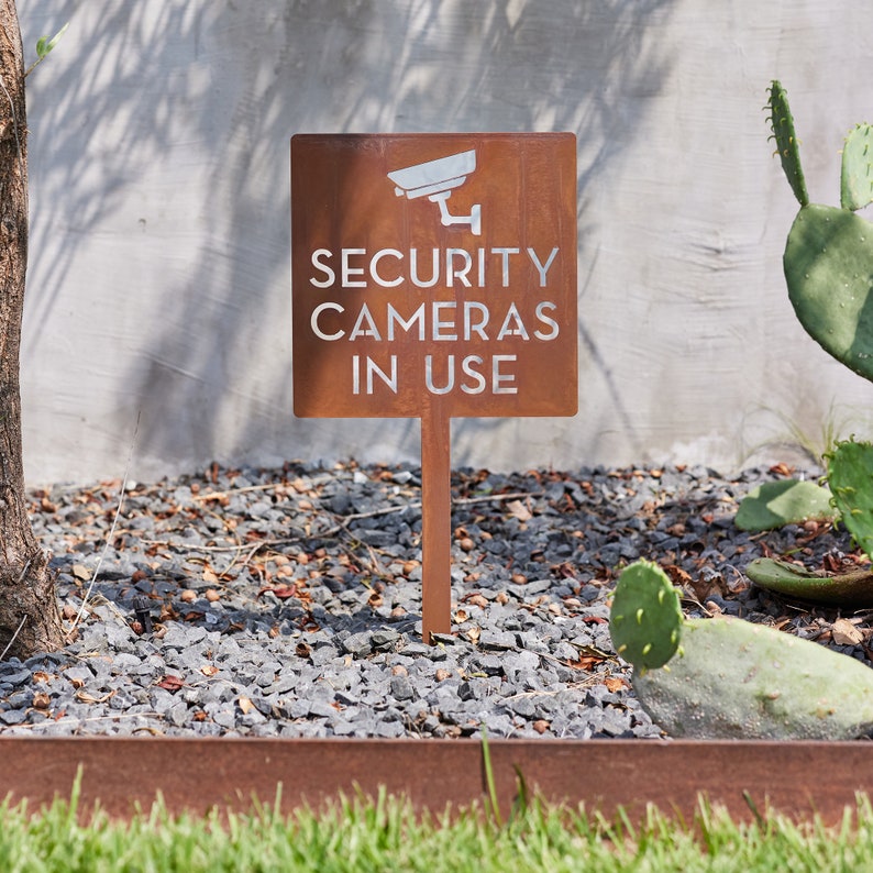 Security Camera Yard Sign - Mo – Home Yard Security Bewertung und Preis