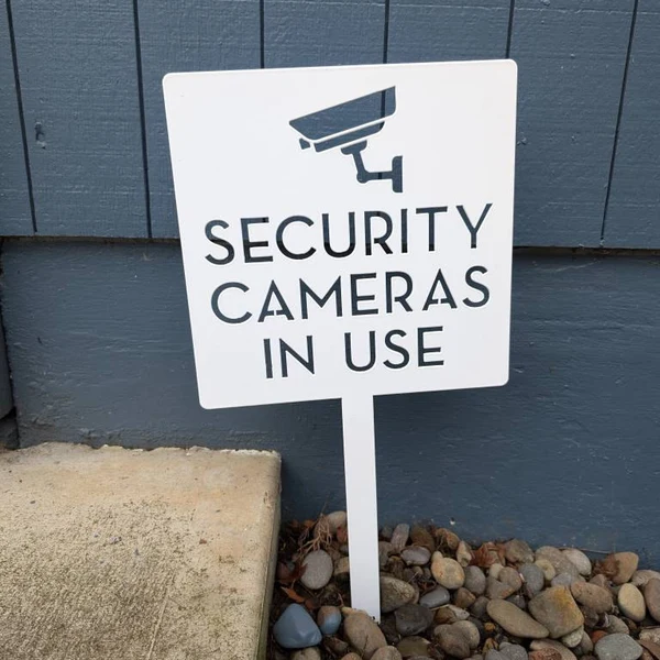 Security Camera Yard Sign - Mo – Home Yard Security Bewertung und Preis