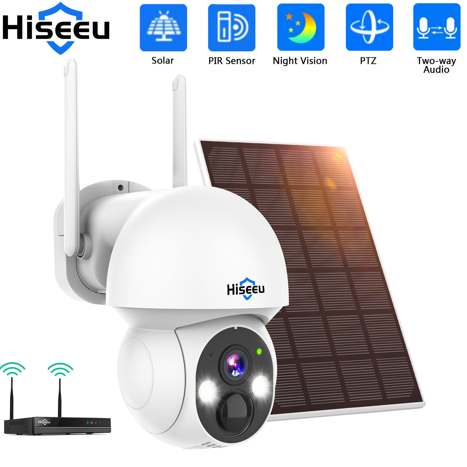 Hiseeu 2K 4MP WIFI PTZ Solar I – Camera Solar Wireless Bewertung und Preis
