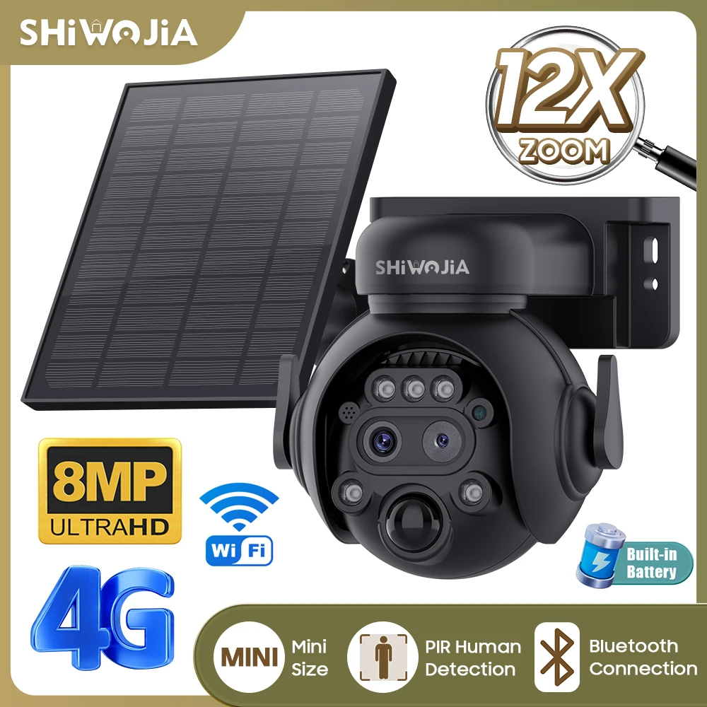 SHIWOJIA 12X Zoom 4G LTE Solar – Camera Solar Wireless Bewertung und Preis