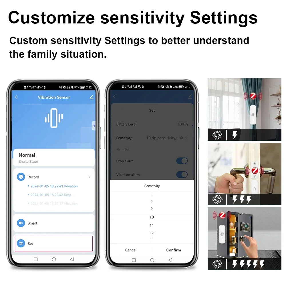Smart ZigBee Vibration Sensor  – Home Security With Monitoring Bewertung und Preis
