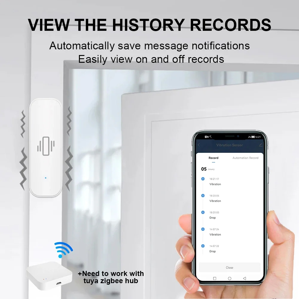 Smart ZigBee Vibration Sensor  – Home Security With Monitoring Bewertung und Preis