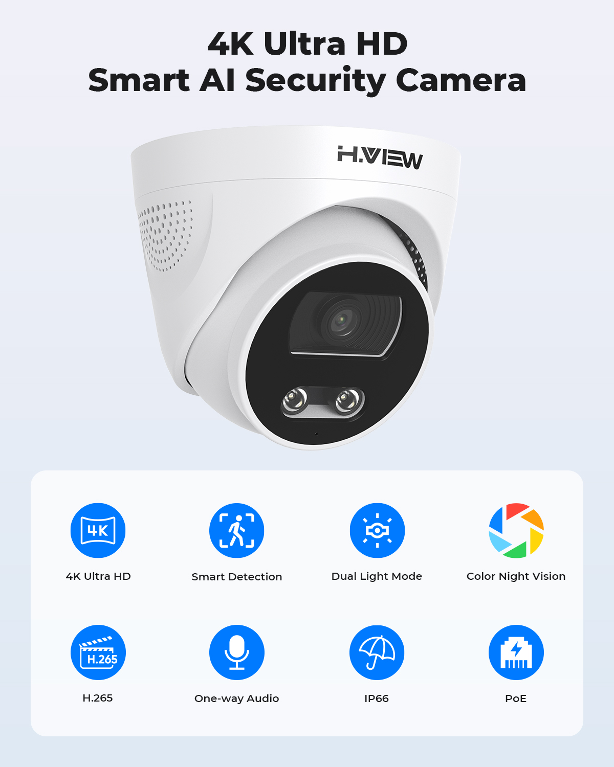 H.View 8Mp Poe Ip Camera Ai Fa – Home Security Ai Bewertung und Preis