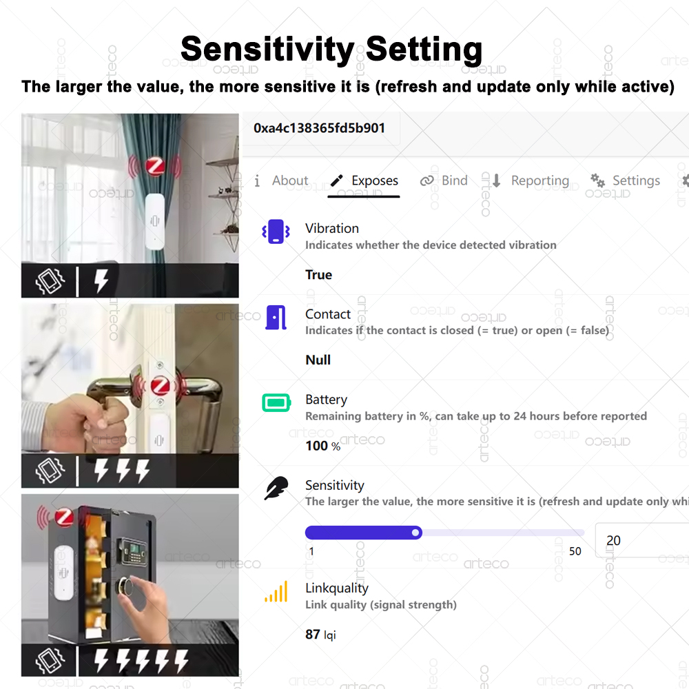 ZigBee Smart Vibration Sensor  – Home Security Home Assistant Bewertung und Preis
