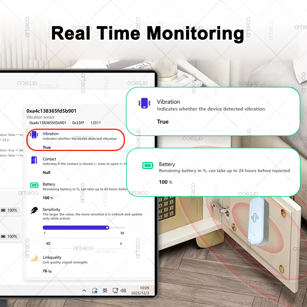ZigBee Smart Vibration Sensor  – Home Security Home Assistant Bewertung und Preis