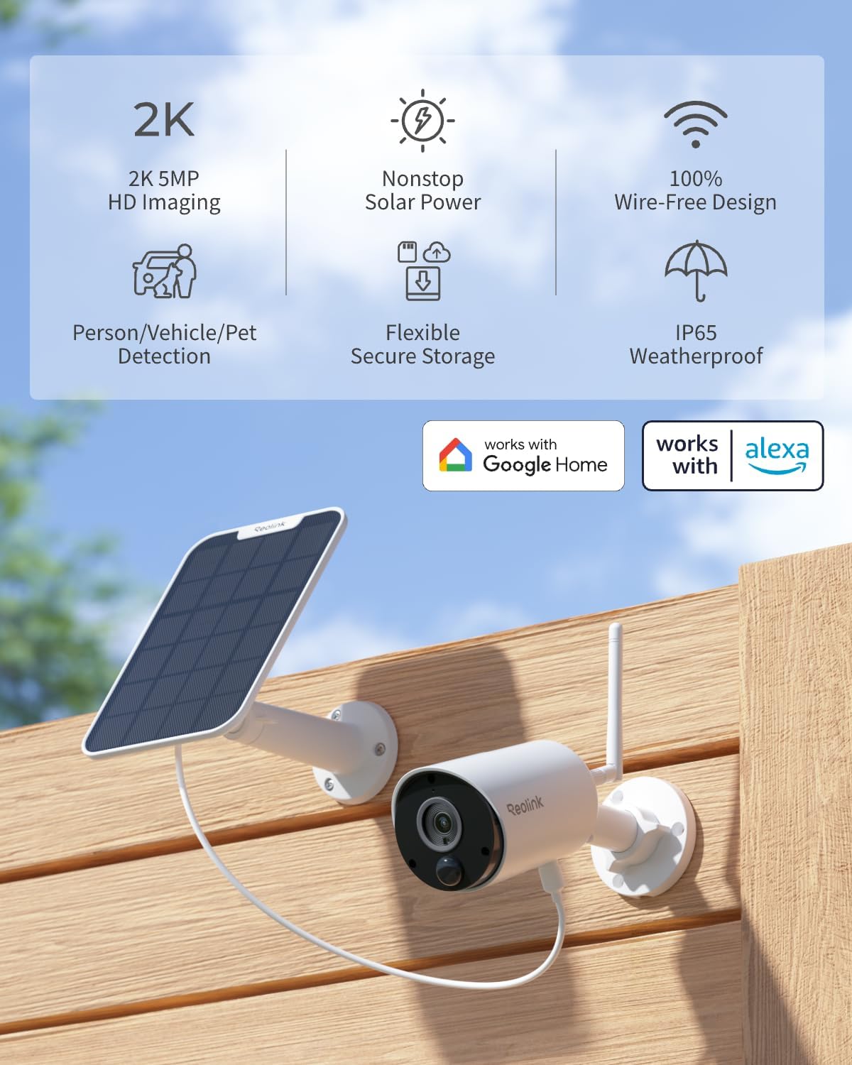 2K Solar Security Camera with  – Home Security Cameras No Subscription Bewertung und Preis