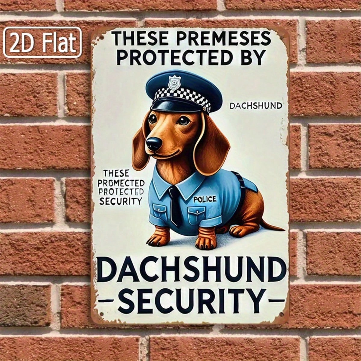 1PC Tin Sign Dachshund Securit – Home Yard Security Bewertung und Preis