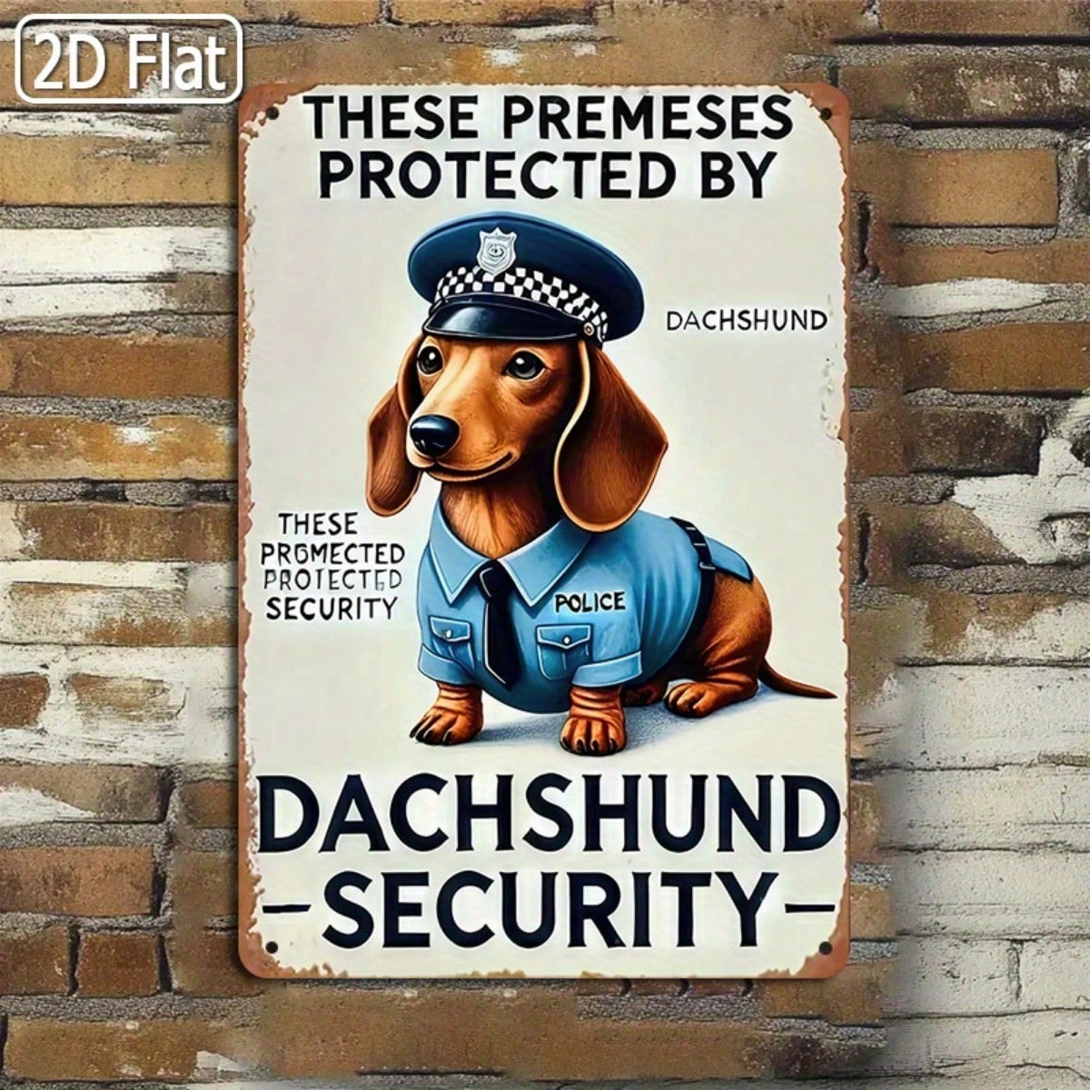 1PC Tin Sign Dachshund Securit – Home Yard Security Bewertung und Preis