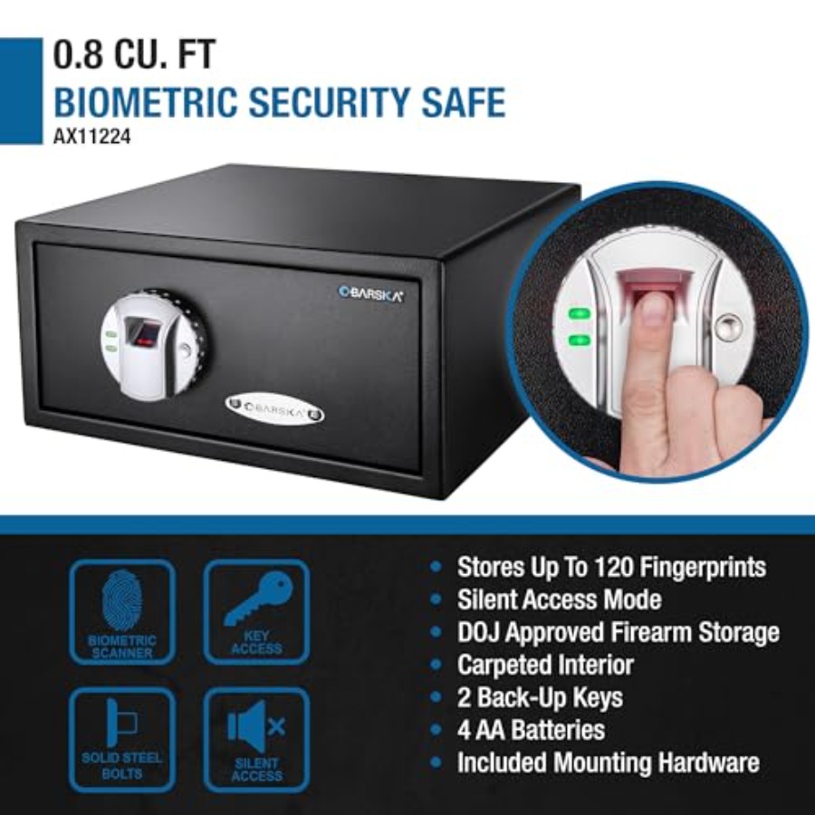 AX11224 Biometric Fingerprint  – Home Security Safe Bewertung und Preis