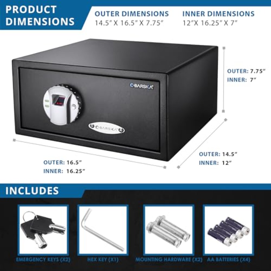 AX11224 Biometric Fingerprint  – Home Security Safe Bewertung und Preis