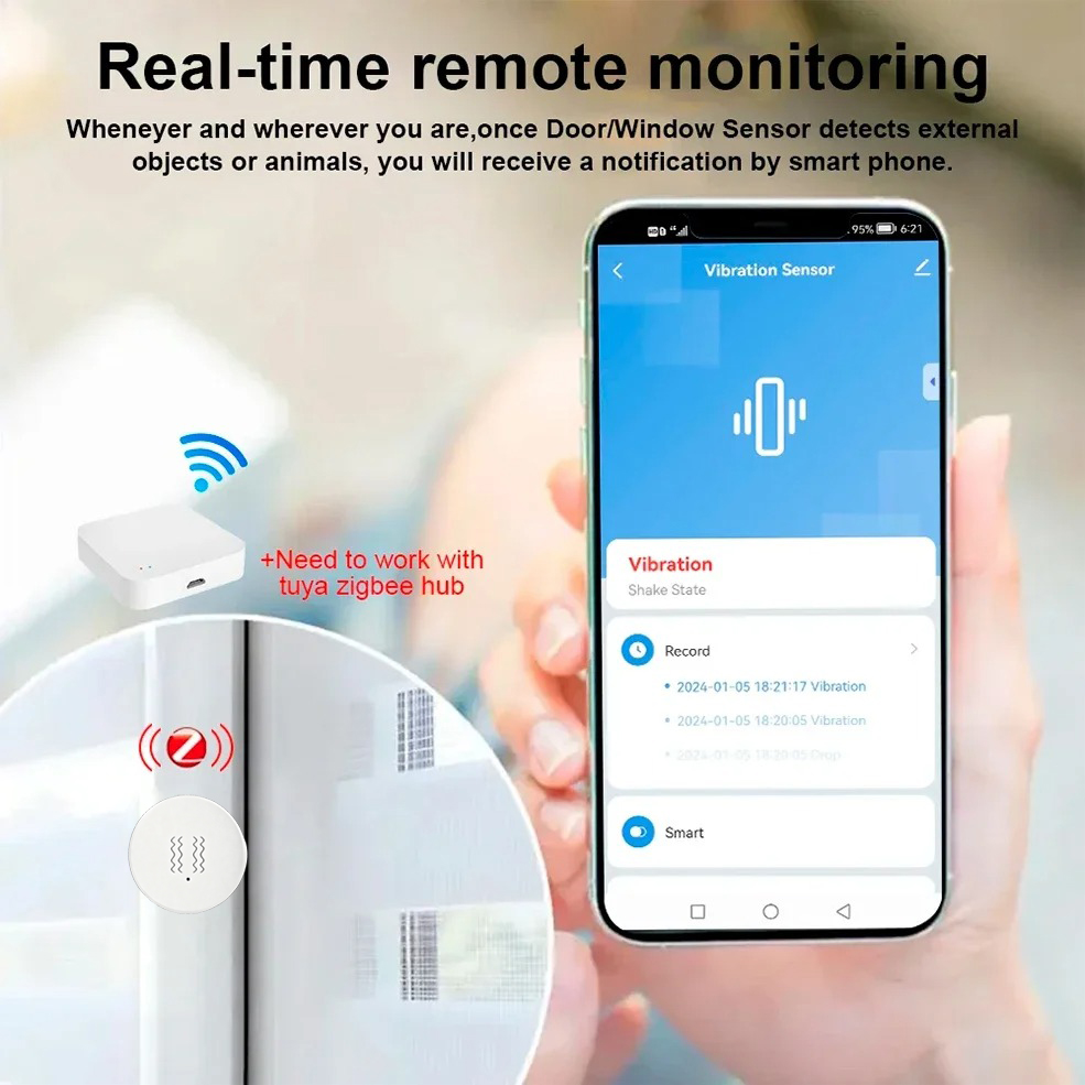 Tuya ZigBee Smart Vibration &  – Home Security Home Assistant Bewertung und Preis