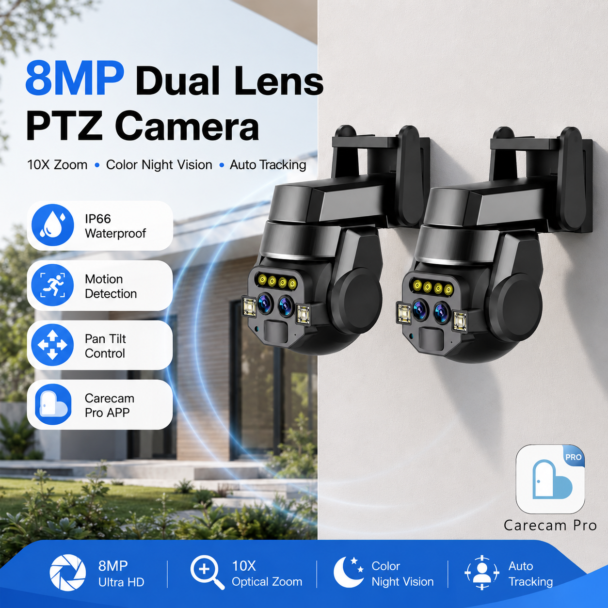 8MP Dual Lens PTZ Security Cam – Home Yard Security Bewertung und Preis