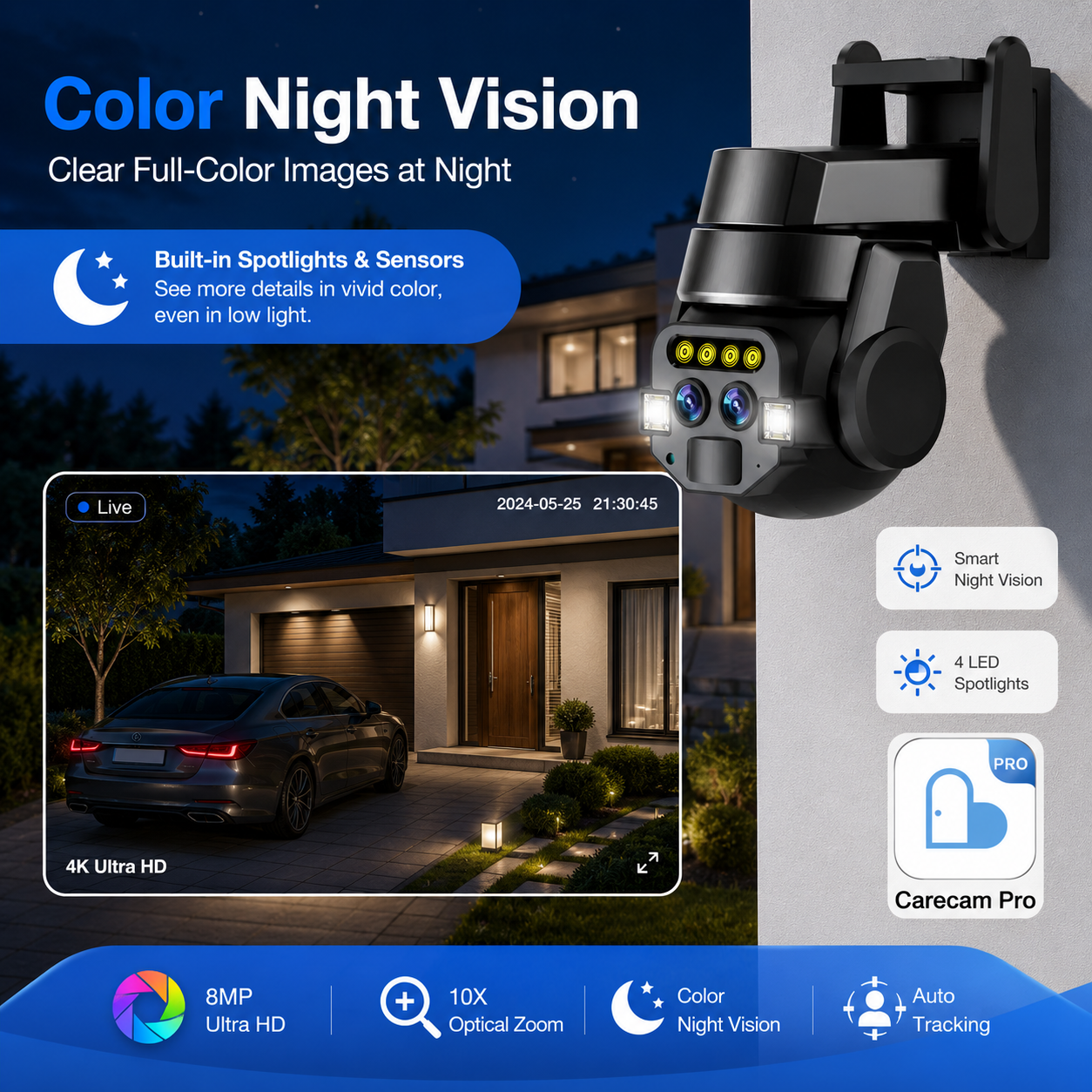 8MP Dual Lens PTZ Security Cam – Home Yard Security Bewertung und Preis