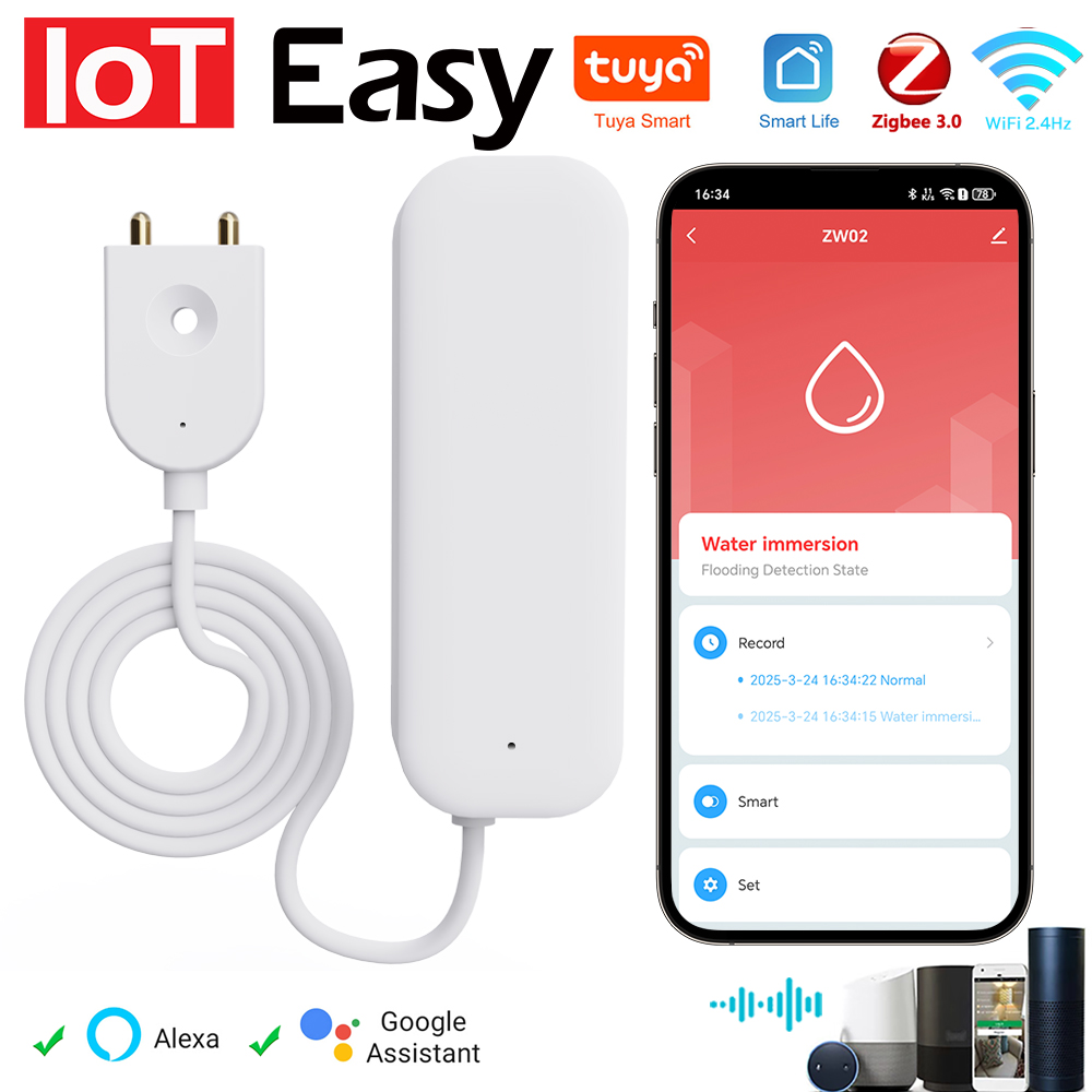 Tuya WiFi ZigBee Water Sensor  – Home Security Home Assistant Bewertung und Preis