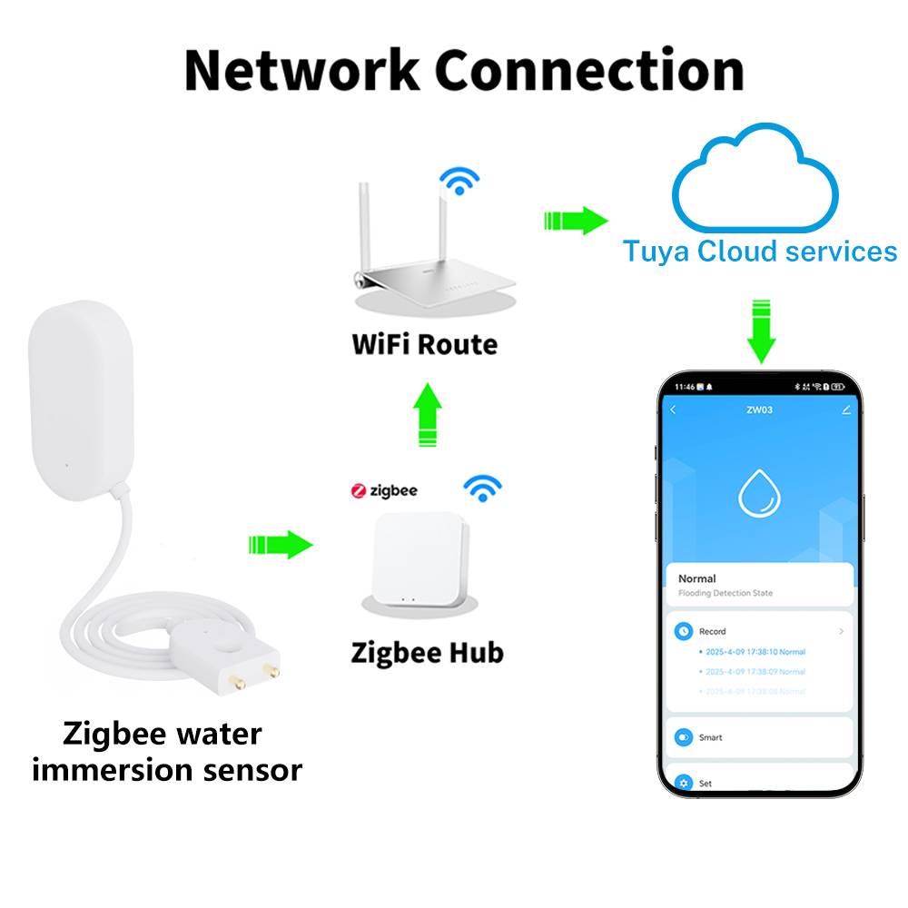 Tuya WiFi ZigBee Water Sensor  – Home Security Home Assistant Bewertung und Preis