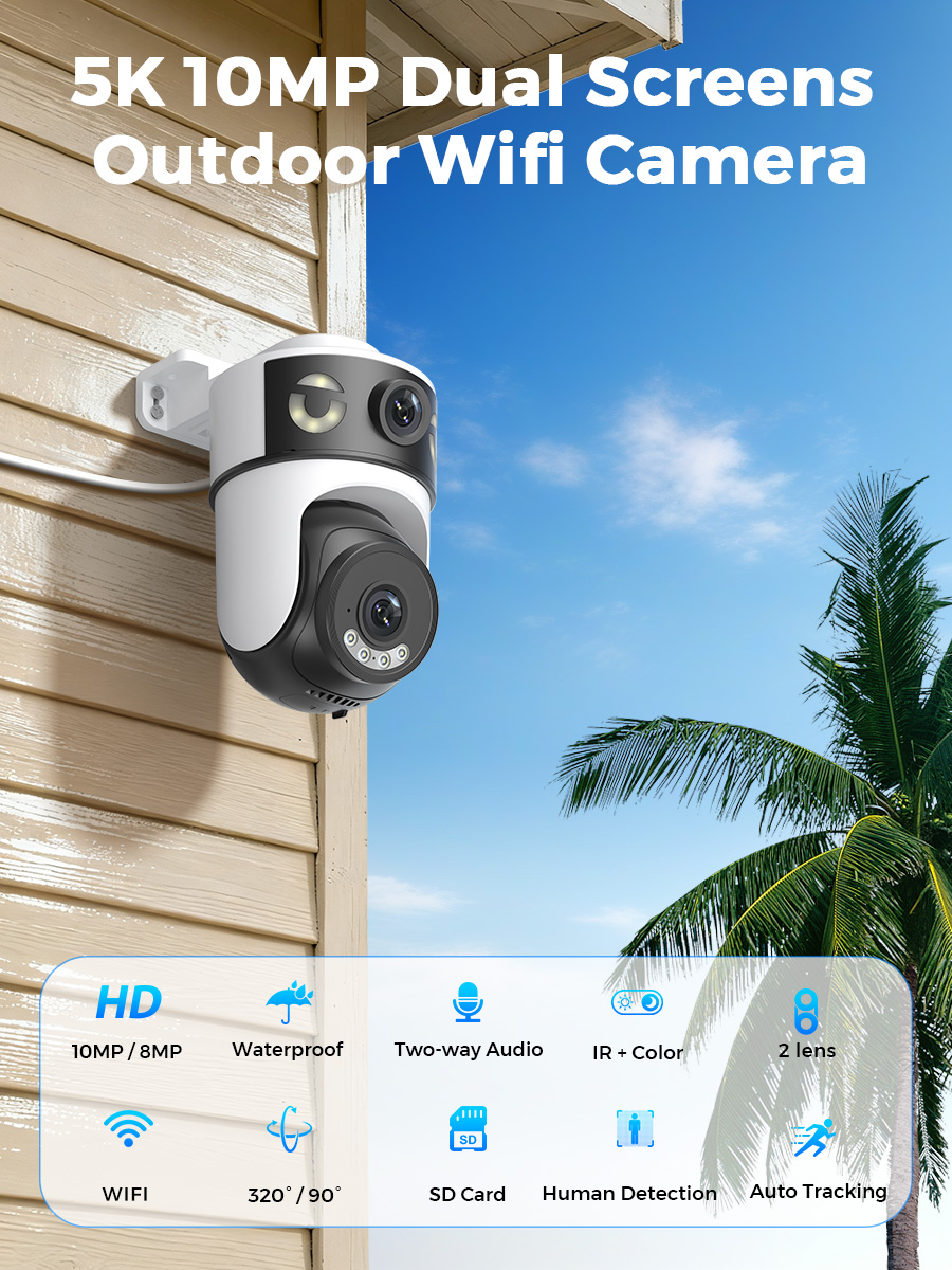 10MP PTZ IP Camera with 8MP 5K – Home Security Ai Bewertung und Preis